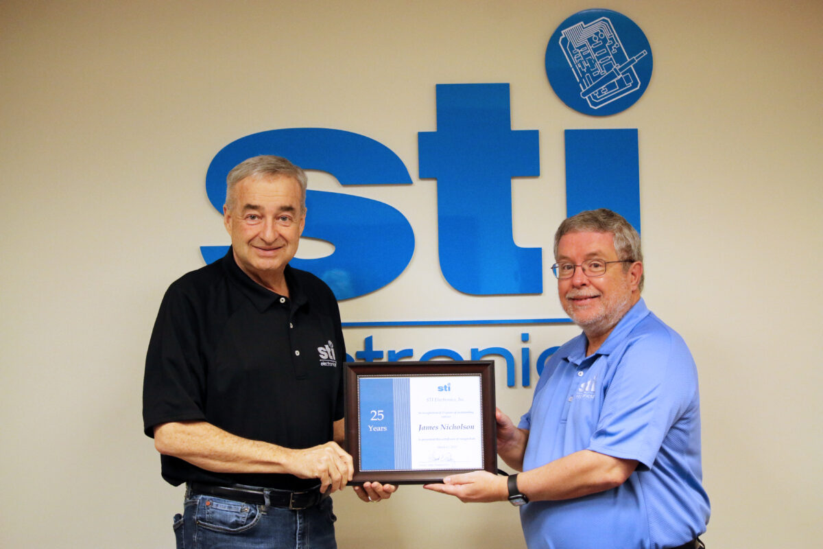 STI Recognizes James Nicholson’s 25-Year Anniversary